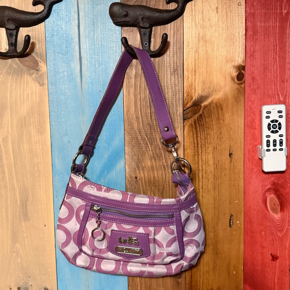 💜 Coach Poppy Signature Mini Hobo in Lilac & Plum 💜 ltd rare y2k